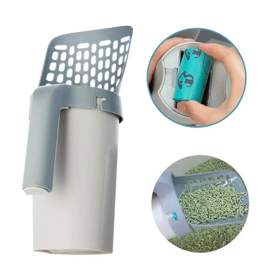 Pala para Caja de Arena Autolimpiante con Porta Bolsitas
