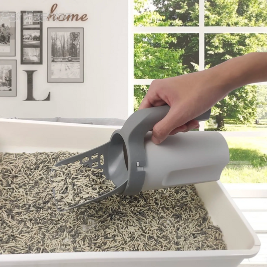 Pala para Caja de Arena Autolimpiante con Porta Bolsitas